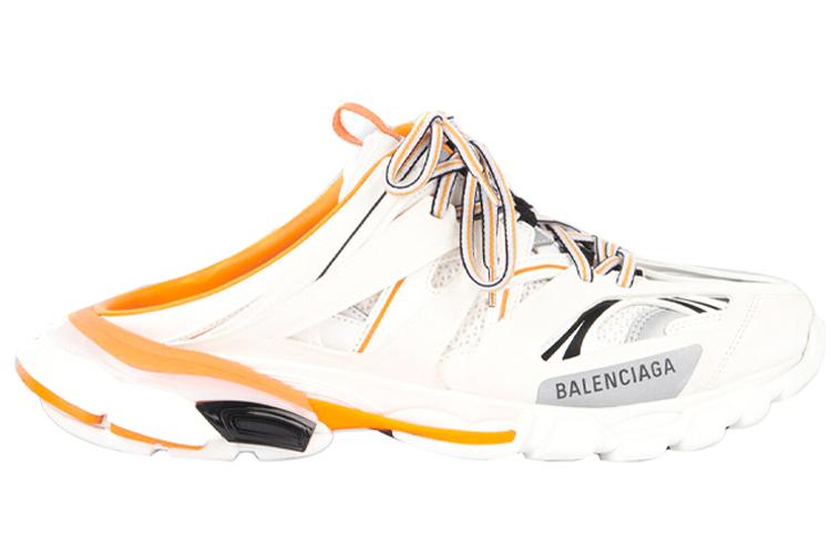 Кроссовки мужские Balenciaga Track 1.0 Mules белые, оранжевые, 39 EU
