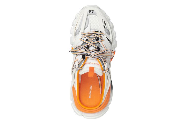 Кроссовки мужские Balenciaga Track 1.0 Mules белые, оранжевые, 39 EU