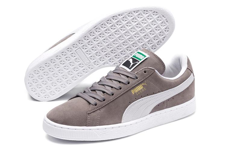 Кроссовки унисекс PUMA Suede Classic+, steeple gray white, 44.5 EU