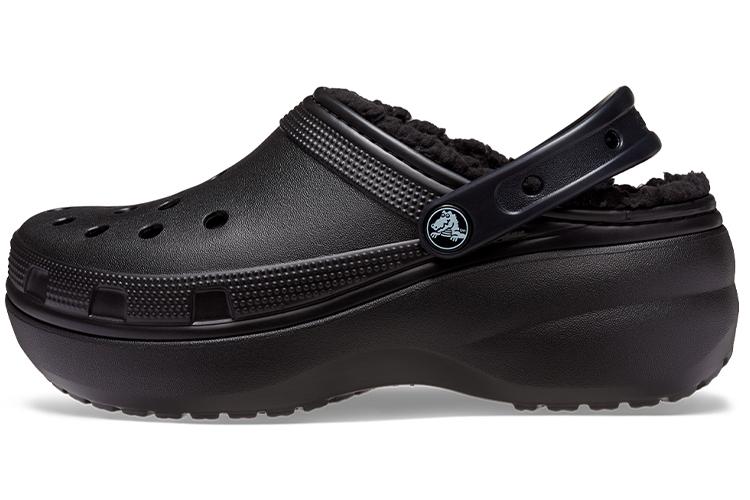 Шлепанцы женские Crocs Classic Platform Lined черные
