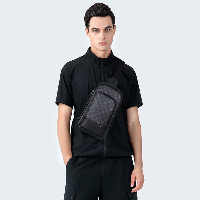 Сумка мужская GOLF PVC черная, M