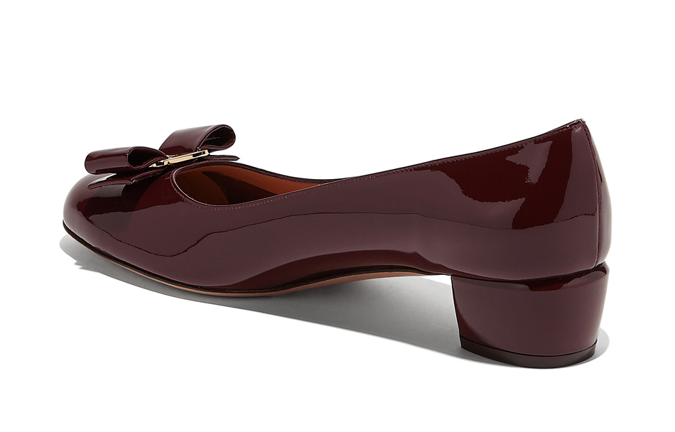 Туфли женские Ferragamo Vara бордовые, 36 EU