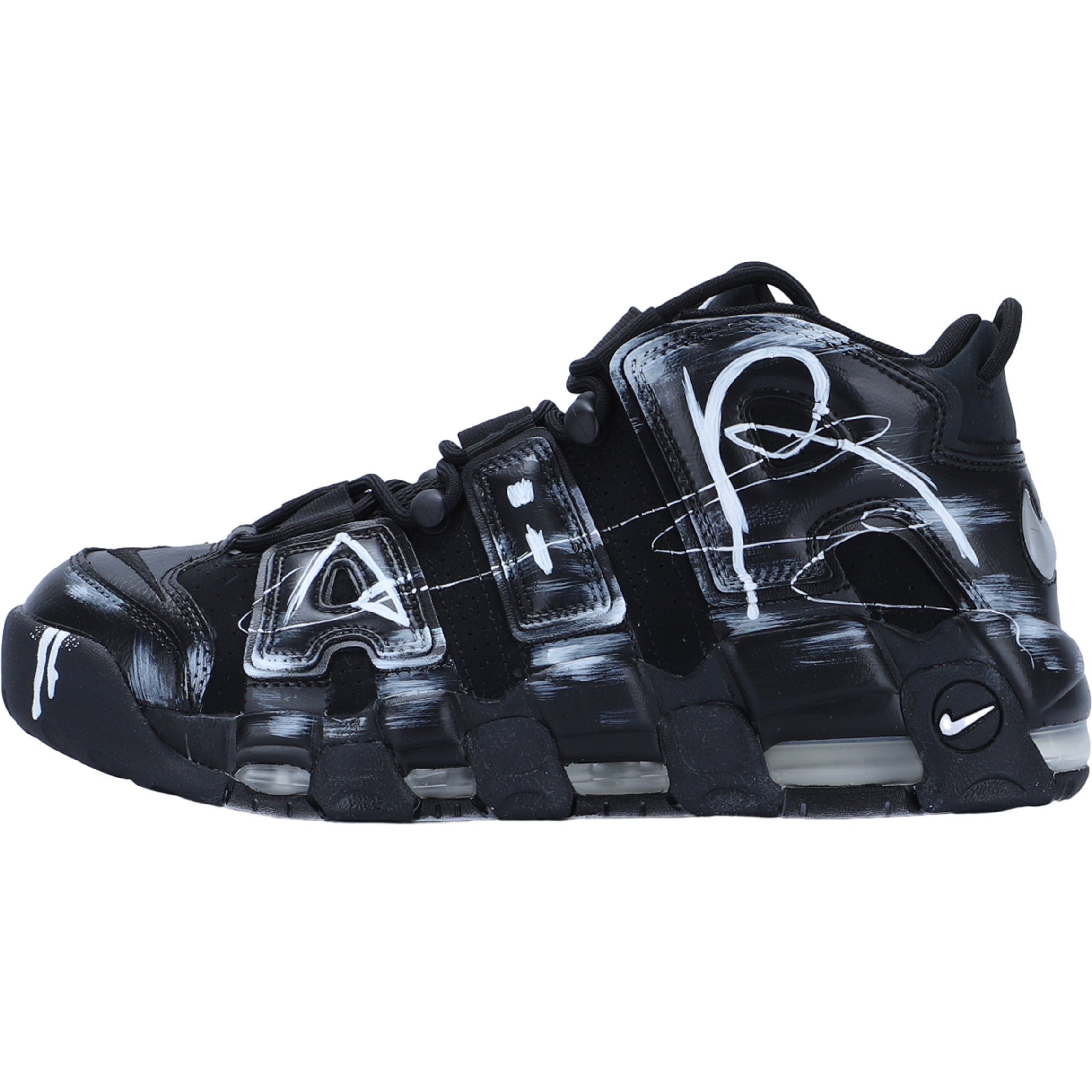 Кроссовки унисекс Nike Air More Uptempo Mid черные, 42 EU