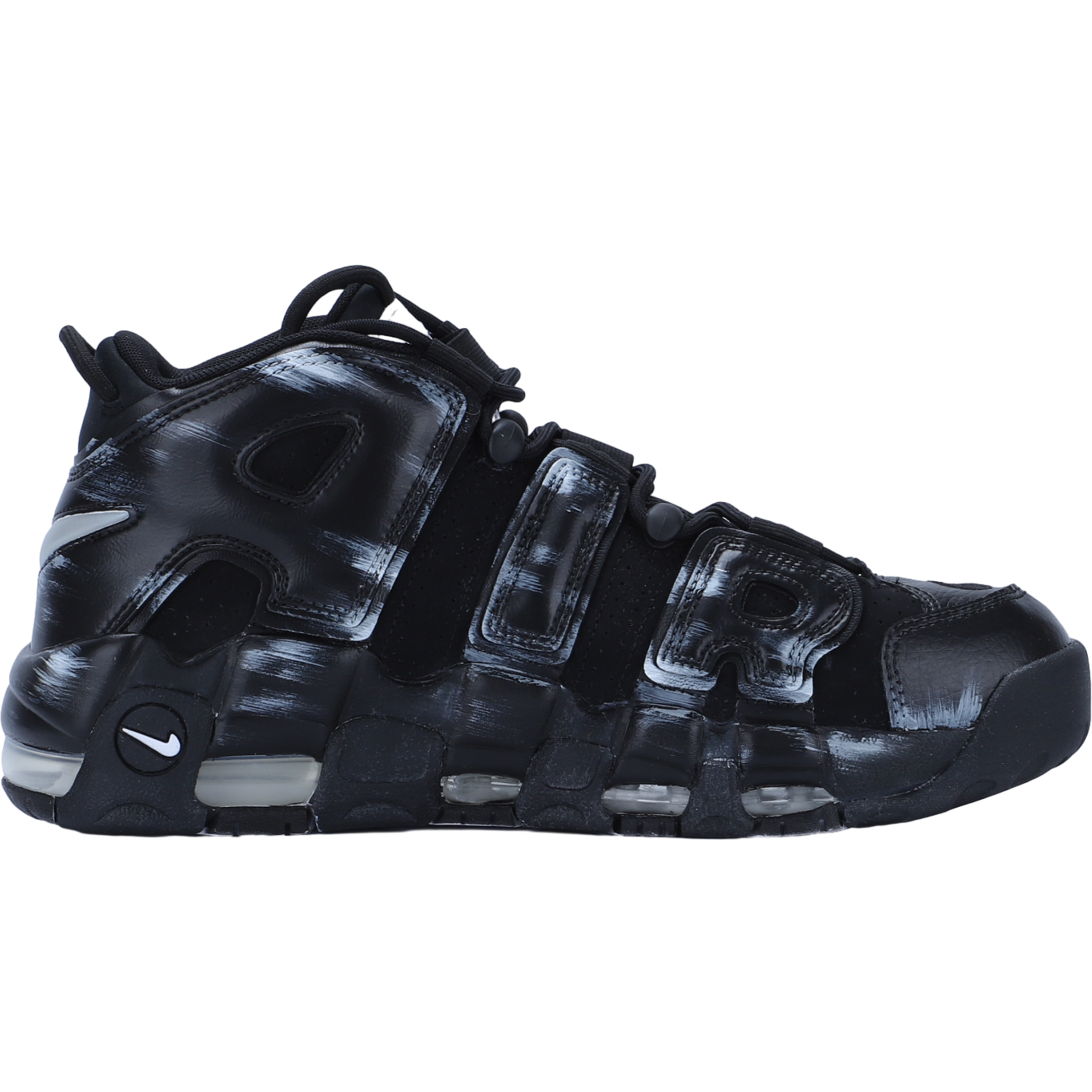 Кроссовки унисекс Nike Air More Uptempo Mid черные, 42 EU