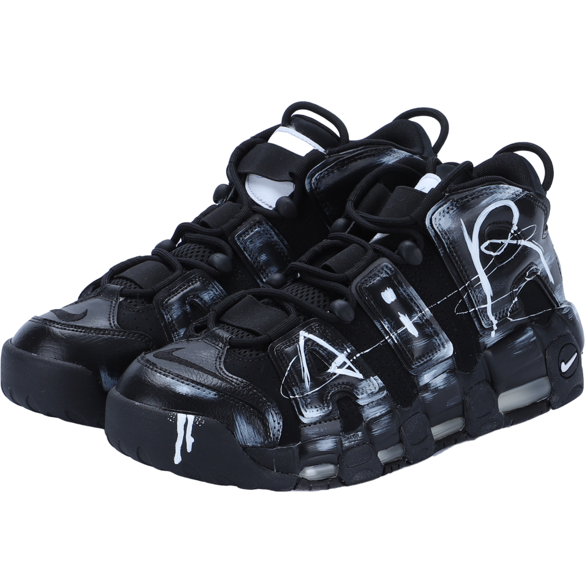 Кроссовки унисекс Nike Air More Uptempo Mid черные, 42 EU