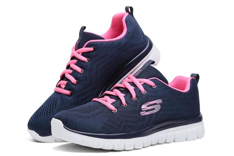 Кроссовки женские Skechers Graceful Get Connected синий/белый/розовый, 35.5 EU
