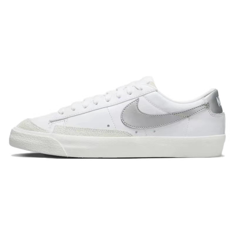Кеды женские Nike Blazer 77 Low-Top серебристо-белые, 38.5 EU
