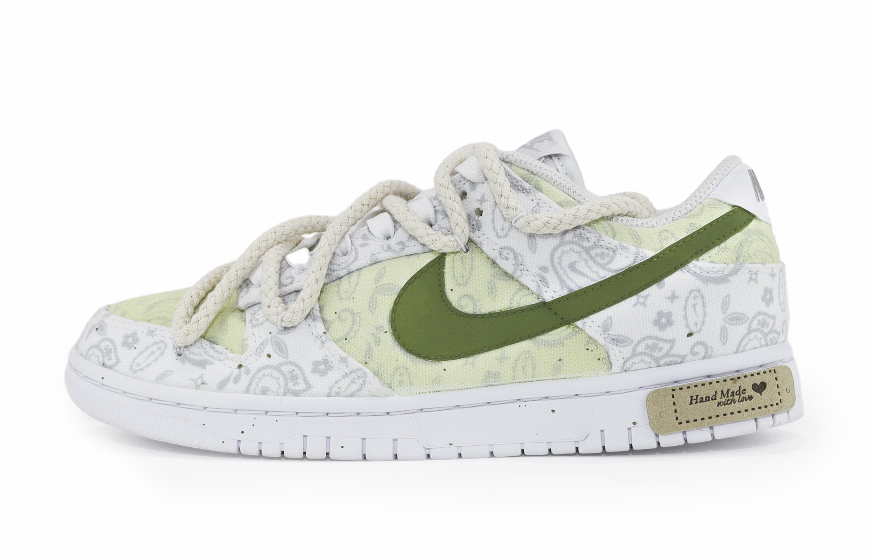 Кеды женские Nike Dunk Smart Fruit Cheese Matcha Low-Top белые, 38.5 EU