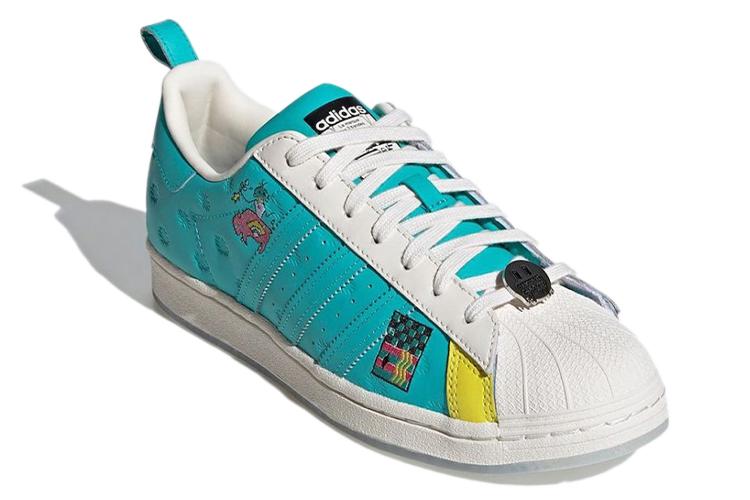 Кроссовки унисекс Adidas Arizona X Superstar Have An Iced Day teal yellow, 44 EU