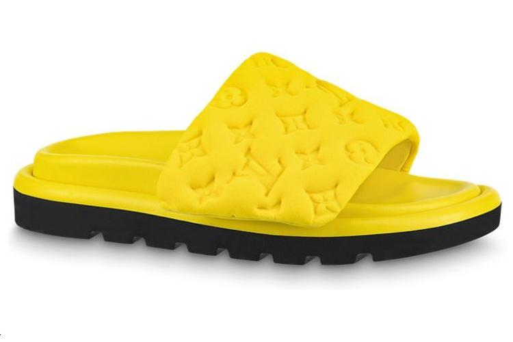 Шлепанцы женские LOUIS VUITTON 1AB1MX желтые, 38 EU