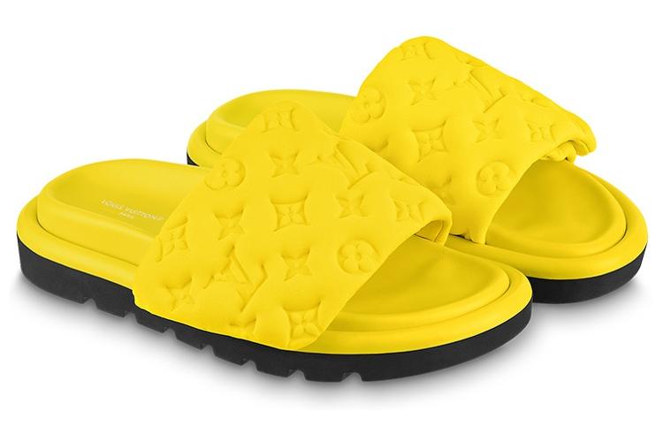 Шлепанцы женские LOUIS VUITTON 1AB1MX желтые, 38 EU