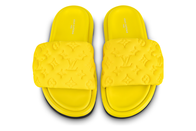 Шлепанцы женские LOUIS VUITTON 1AB1MX желтые, 38 EU
