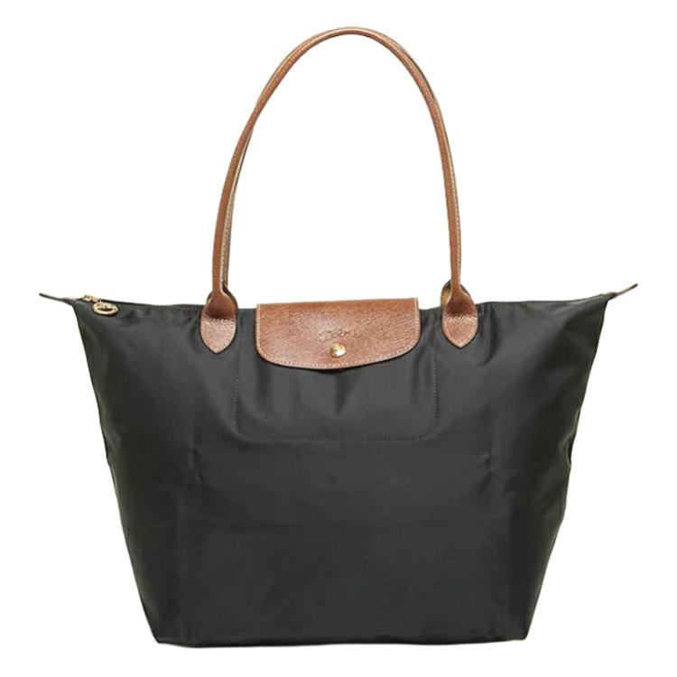 Сумка женская LONGCHAMP Le Pliage Canvas With Leather черная