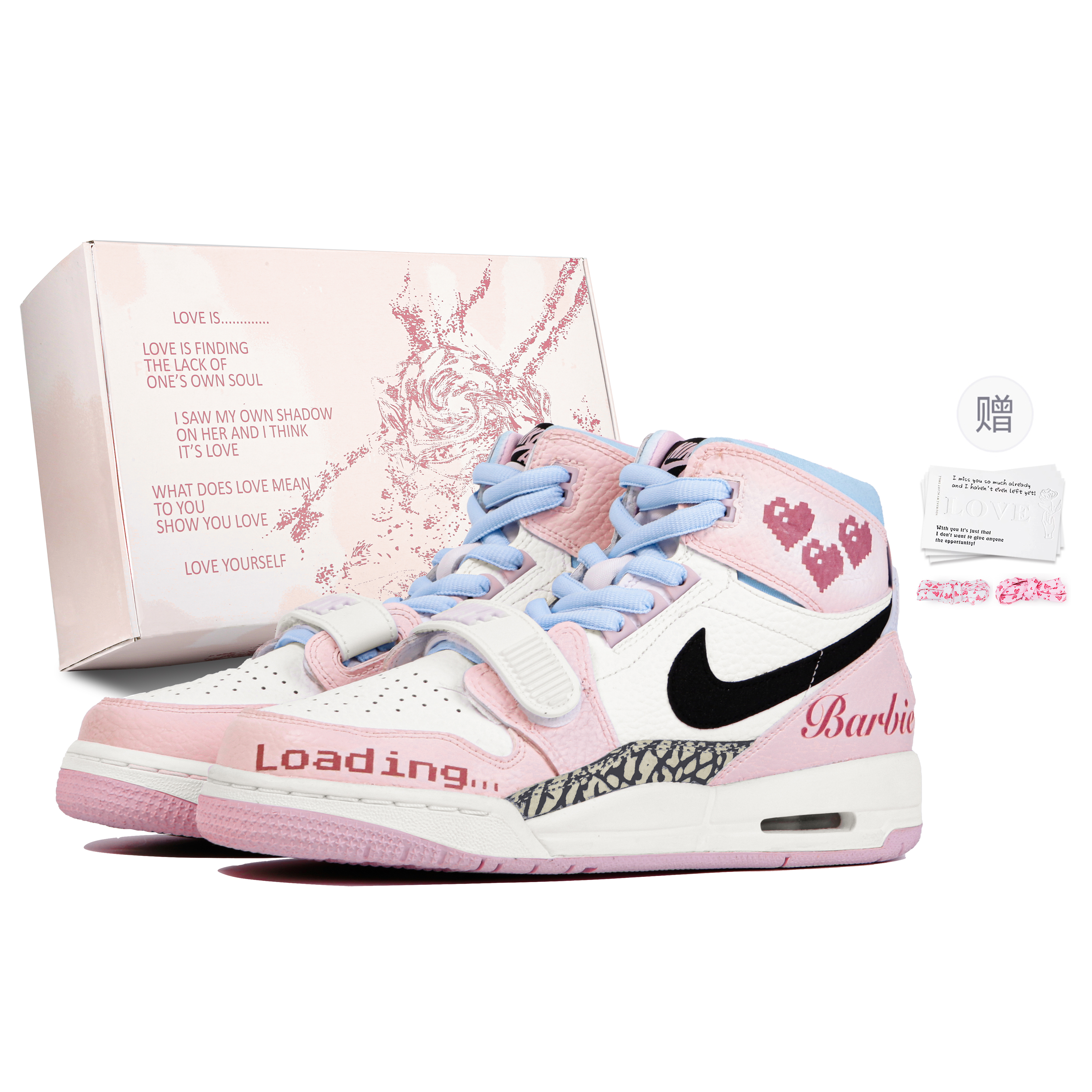 Кеды женские Jordan Legacy 312 Mid розовые