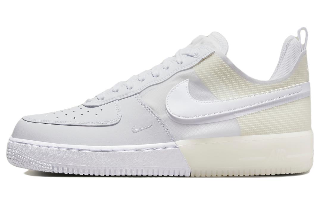 Кеды унисекс Nike Air Force 1 React тройной белый, 42.5 EU