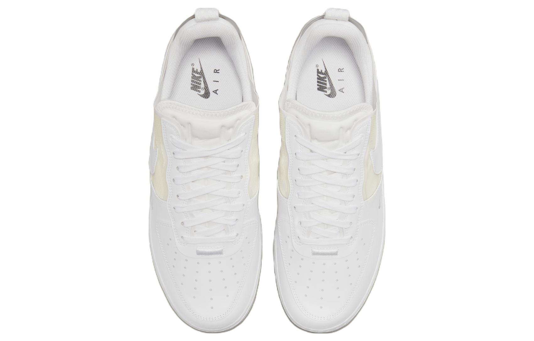 Кеды унисекс Nike Air Force 1 React тройной белый, 42.5 EU