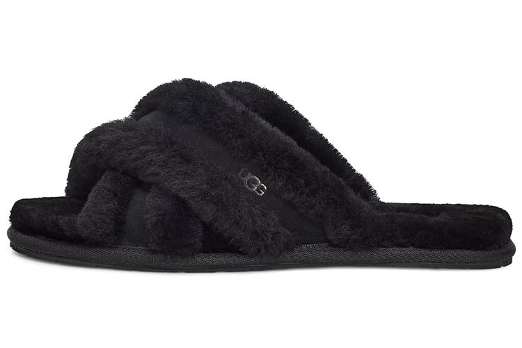 Тапочки женские UGG Scuffita Shearling Slippers черные, 36 EU