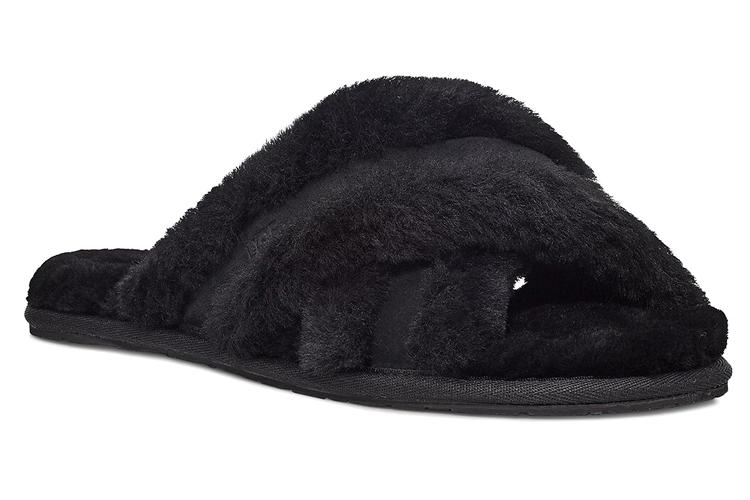 Тапочки женские UGG Scuffita Shearling Slippers черные, 36 EU