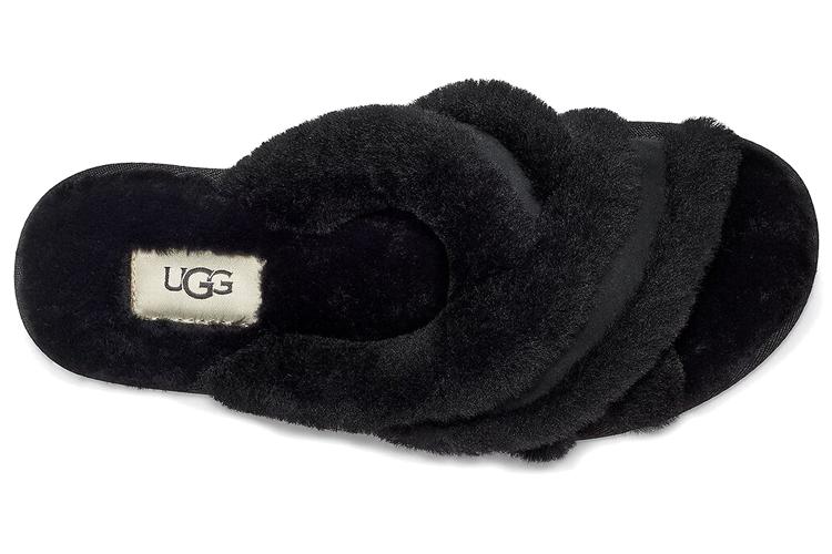 Тапочки женские UGG Scuffita Shearling Slippers черные, 36 EU
