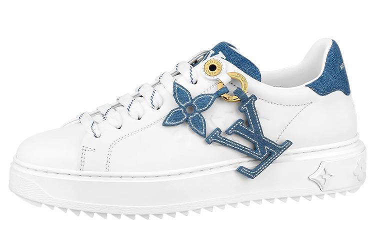 Кеды женские LOUIS VUITTON Time Out Sneakers белые с денимом, 34 EU