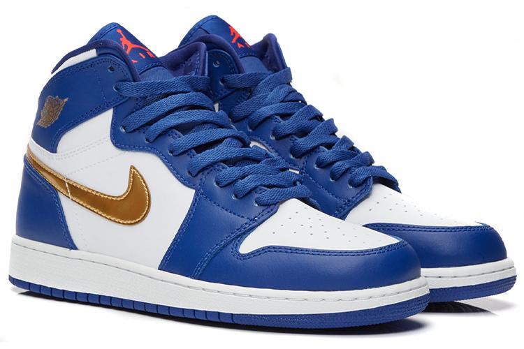 Кроссовки женские Jordan 1 Retro High GS золотые, 36 EU