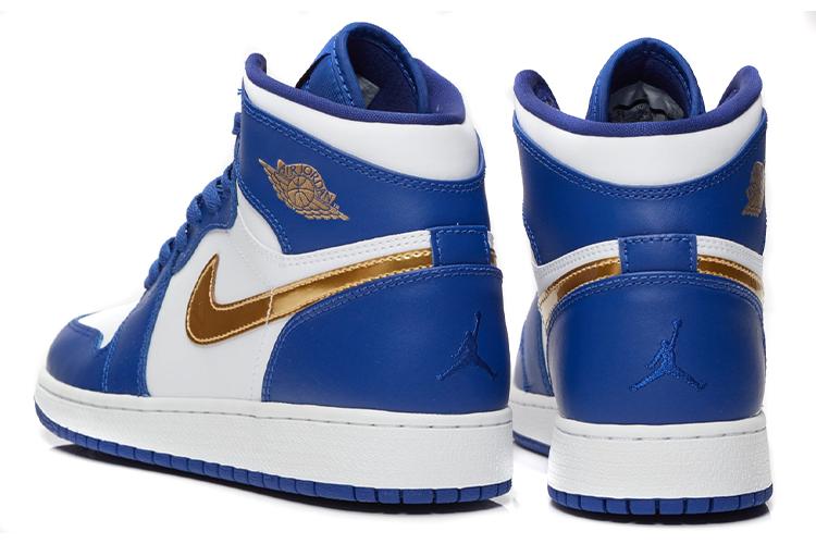 Кроссовки женские Jordan 1 Retro High GS золотые, 36 EU