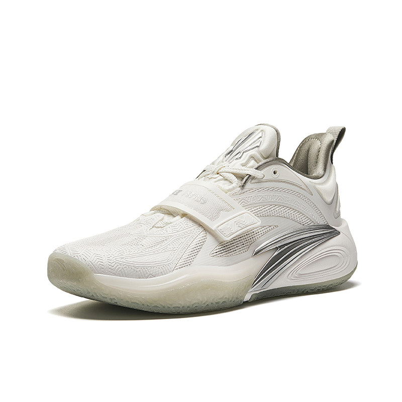 Кроссовки унисекс ANTA Kai 1 Triple White, papyrus white/pearlescent gray, 37.5 EU