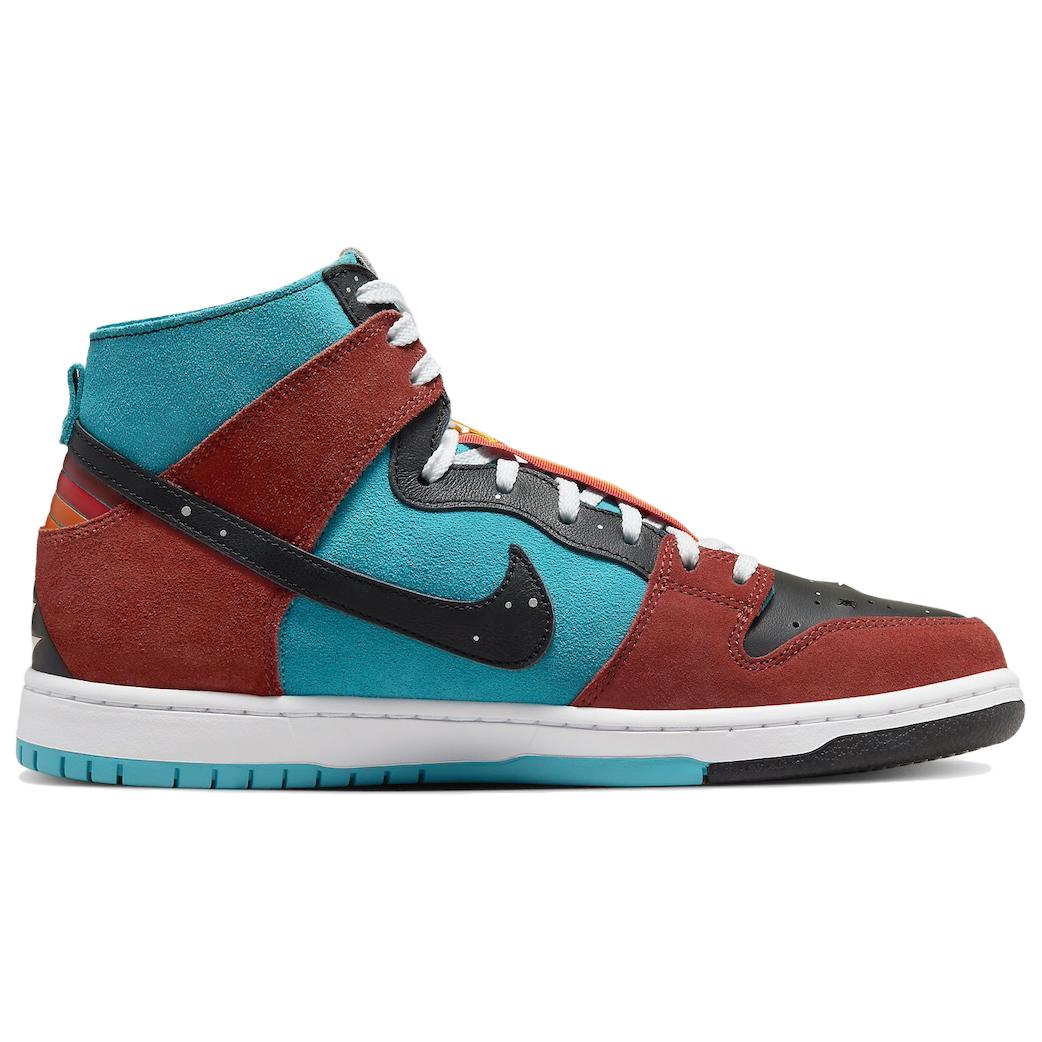 Кроссовки унисекс Nike Dunk High SB Navajo Arts, красные, синие, черные, 38 EU