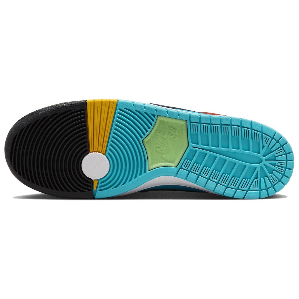 Кроссовки унисекс Nike Dunk High SB Navajo Arts, красные, синие, черные, 38 EU