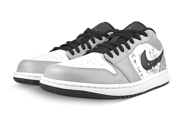 Кроссовки мужские Jordan Air Jordan 1 Low черные, белые, серые, 44.5 EU