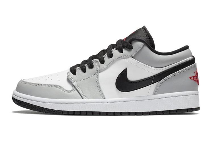 Кроссовки мужские Jordan Air Jordan 1 Low черные, белые, серые, 44.5 EU