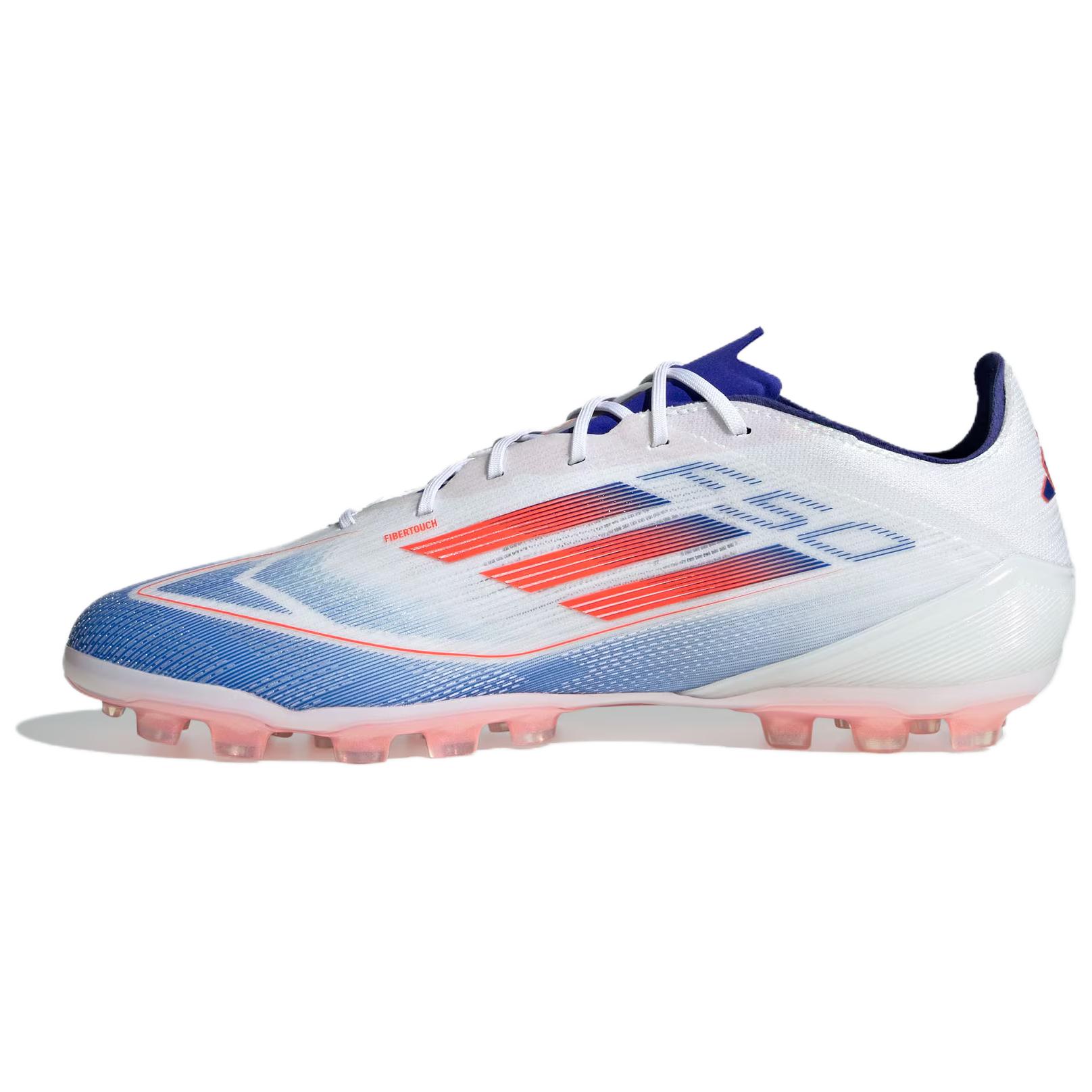 Футбольные бутсы Adidas F50 Elite Ag 2G 3G белые, красные, ярко-синие