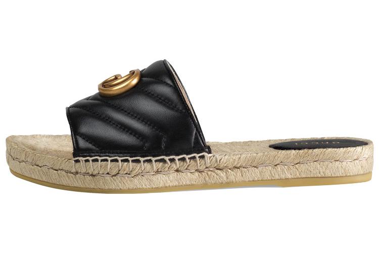 Эспадрильи женские GUCCI 573028 BKO00 1000 черные, 36 EU