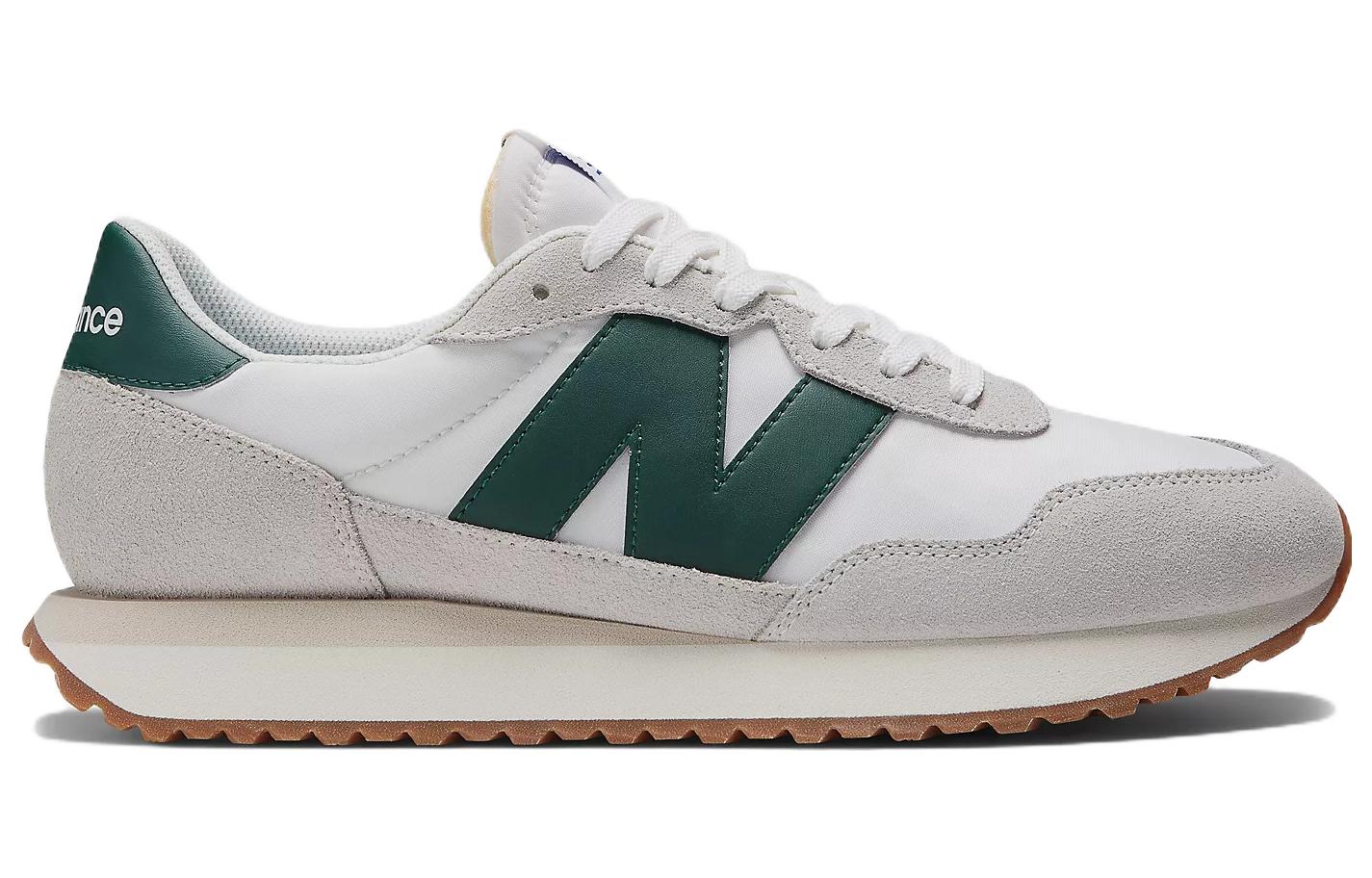 Кроссовки унисекс New Balance 237, cloud grey night green, 37.5 EU