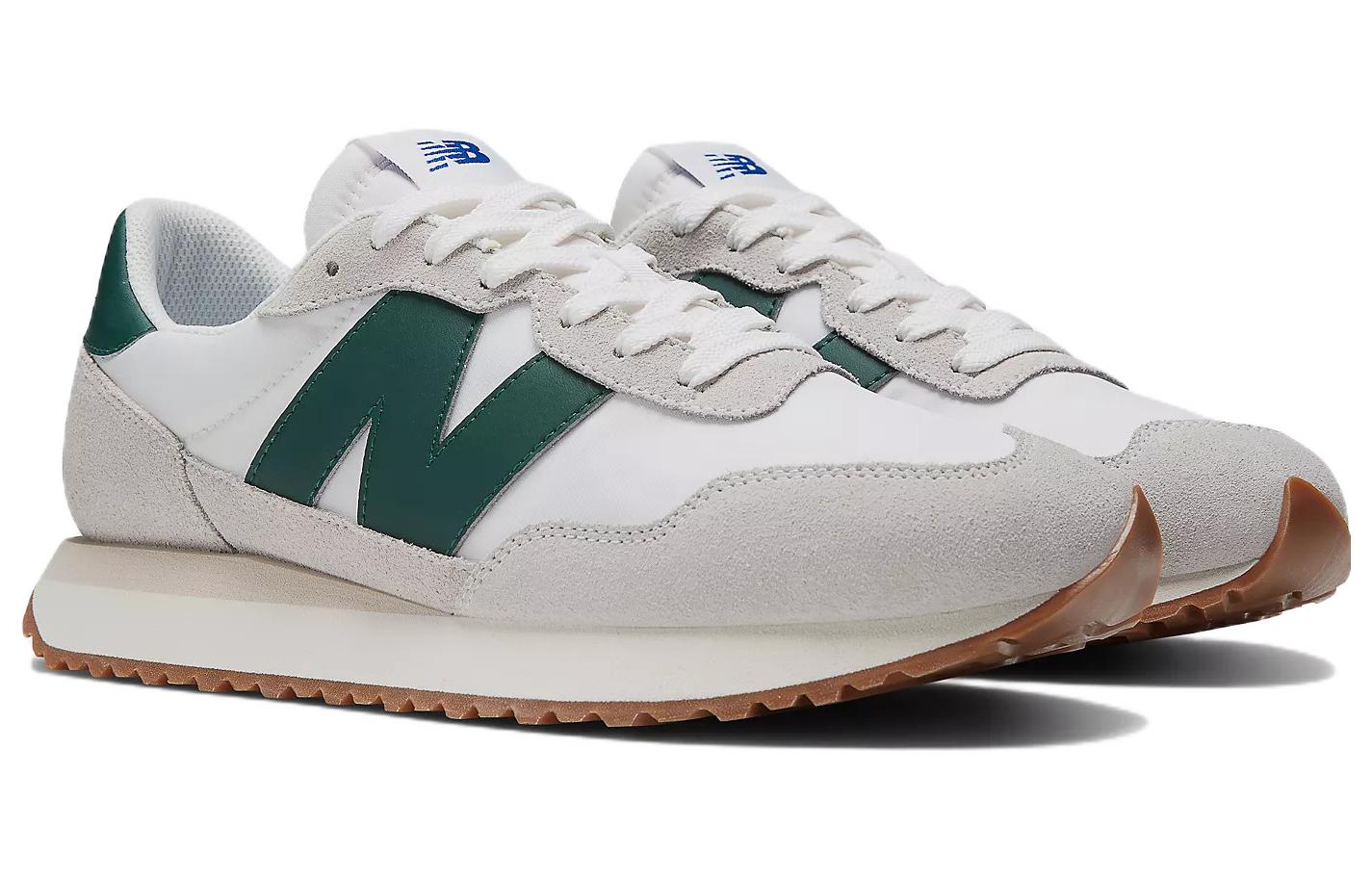 Кроссовки унисекс New Balance 237, cloud grey night green, 37.5 EU