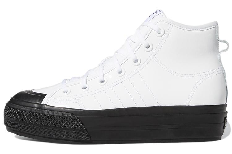 Кеды женские Adidas Nizza RF Platform Mid белые, черные, 35 2/3 EU