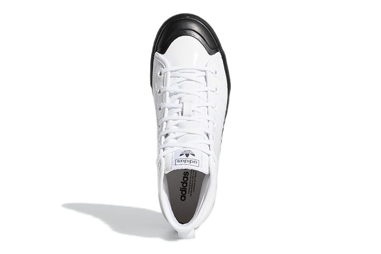Кеды женские Adidas Nizza RF Platform Mid белые, черные, 35 2/3 EU