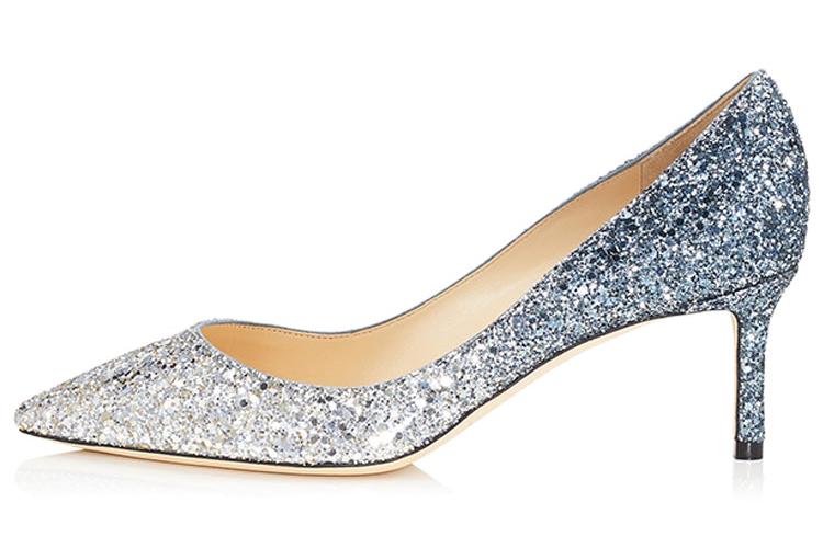 Туфли женские Jimmy Choo ROMY Slim Heel серебристо-голубой градиент