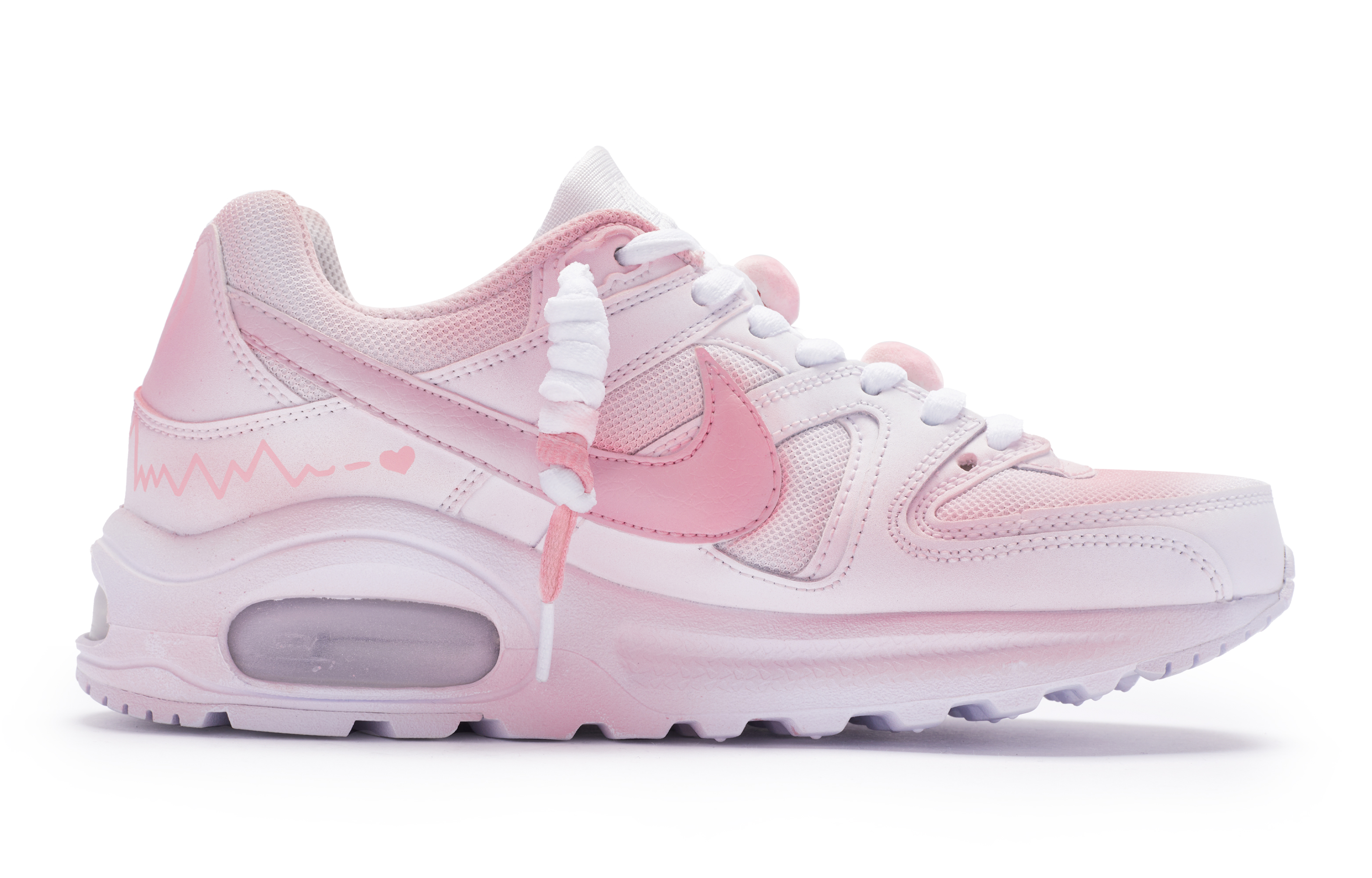 Кроссовки женские Nike 844346-101 белые и розовые, 38.5 EU