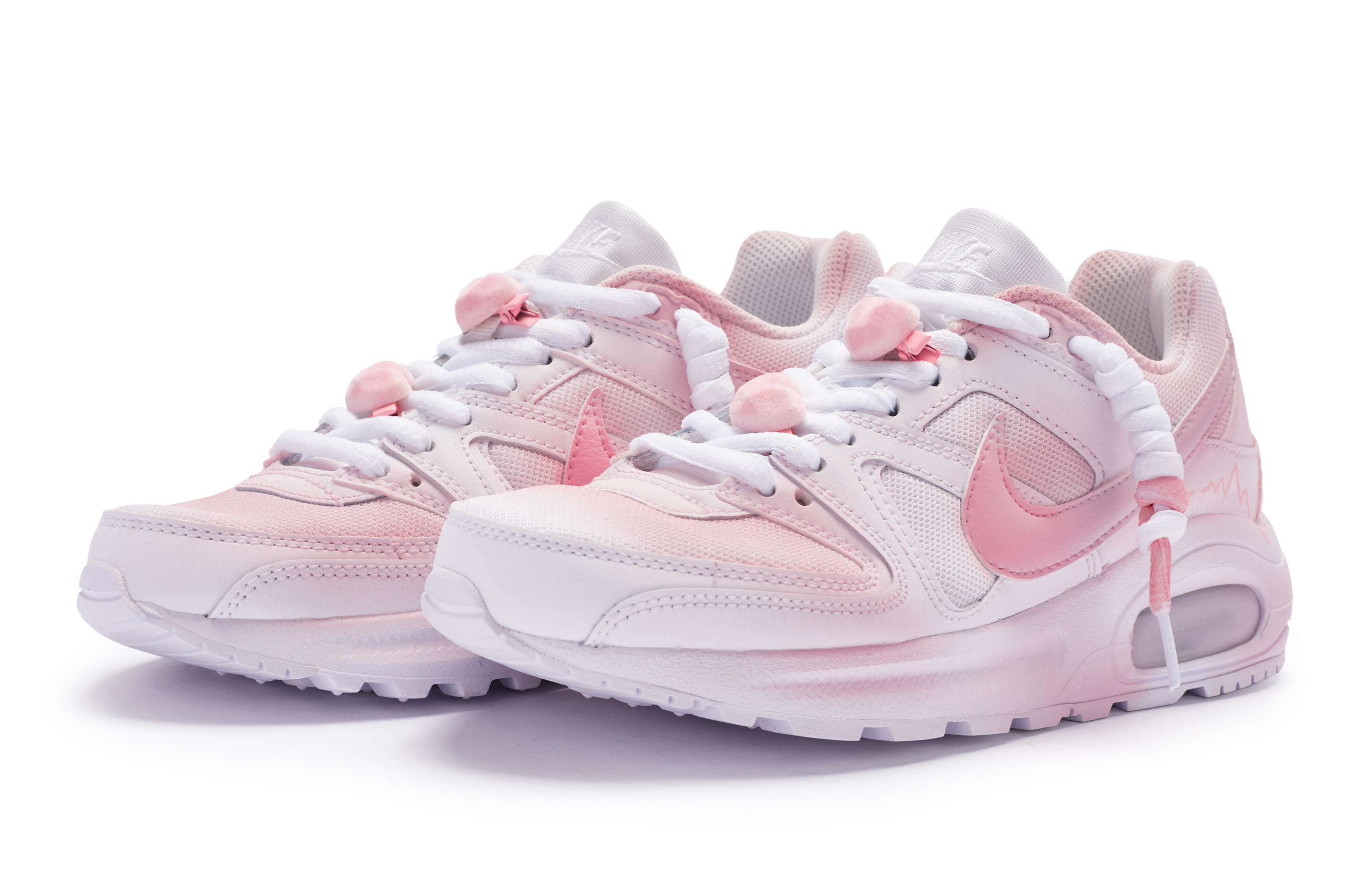 Кроссовки женские Nike 844346-101 белые и розовые, 38.5 EU