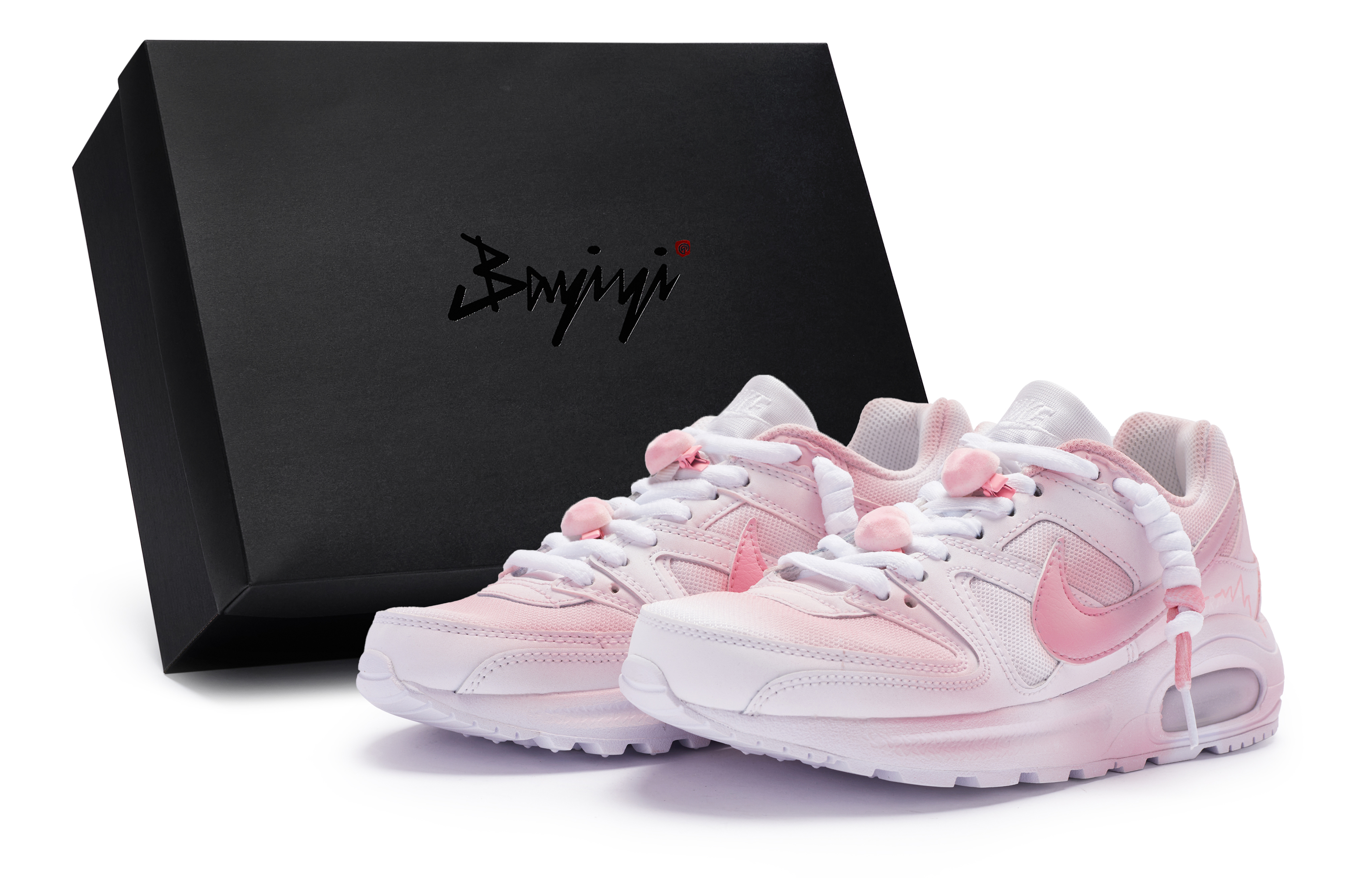 Кроссовки женские Nike 844346-101 белые и розовые, 38.5 EU