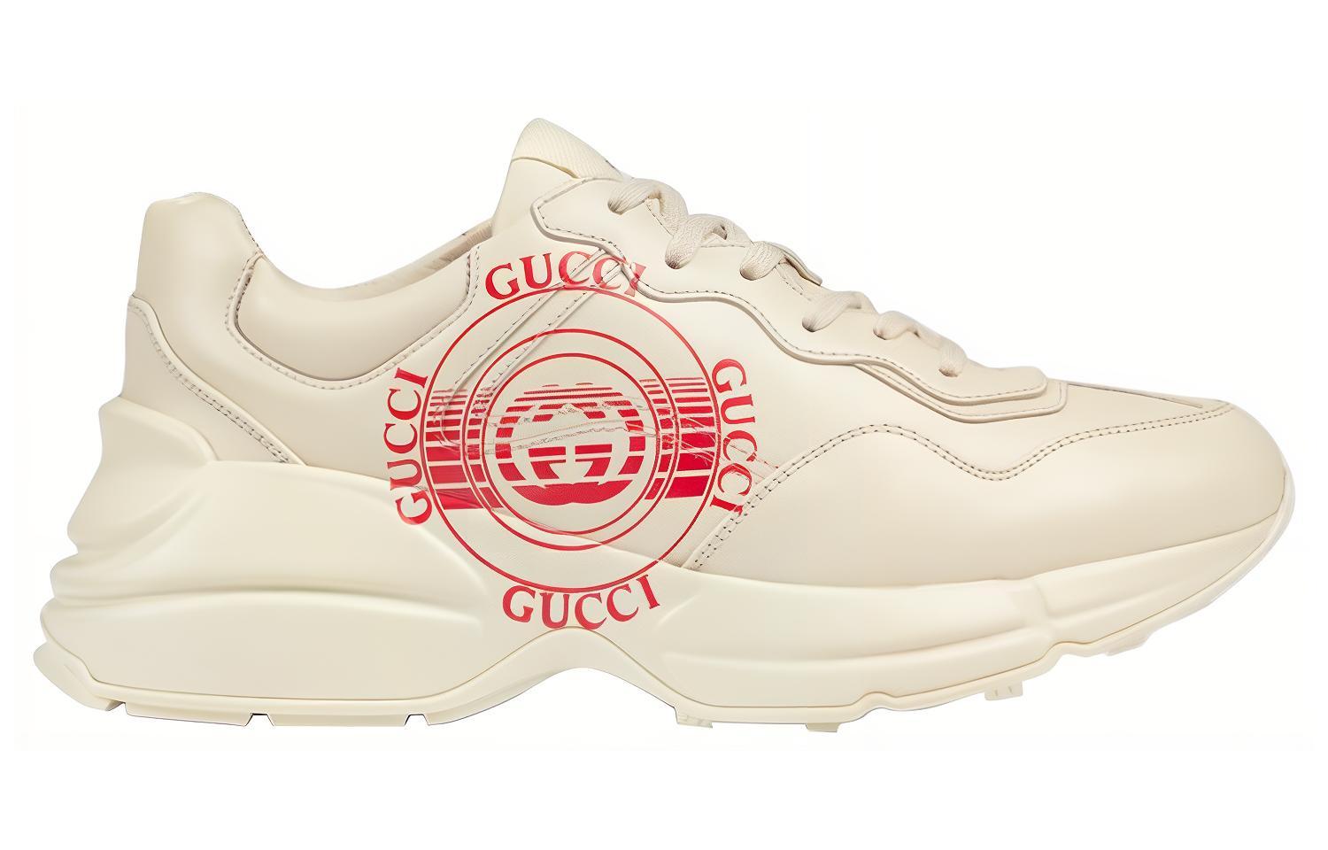 Кроссовки женские GUCCI Rhyton Disk Print ivory, 35 EU