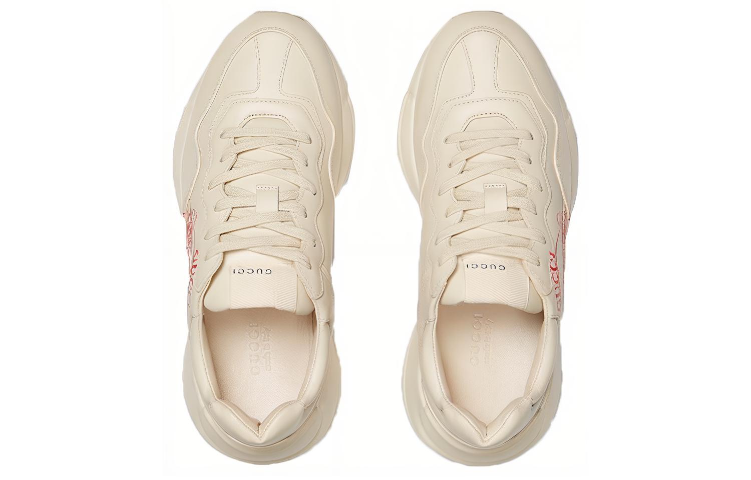 Кроссовки женские GUCCI Rhyton Disk Print ivory, 35 EU