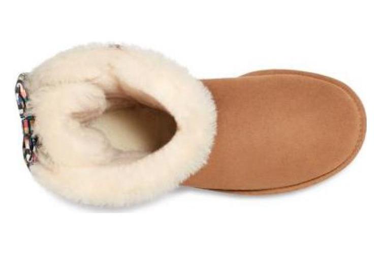 Снеговые сапоги женские UGG Bailey Bow коричневые, 38 EU