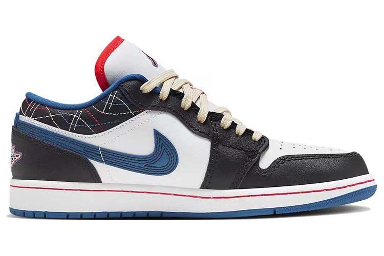Кроссовки мужские Jordan Air Jordan 1 Low белые и черные, 41 EU