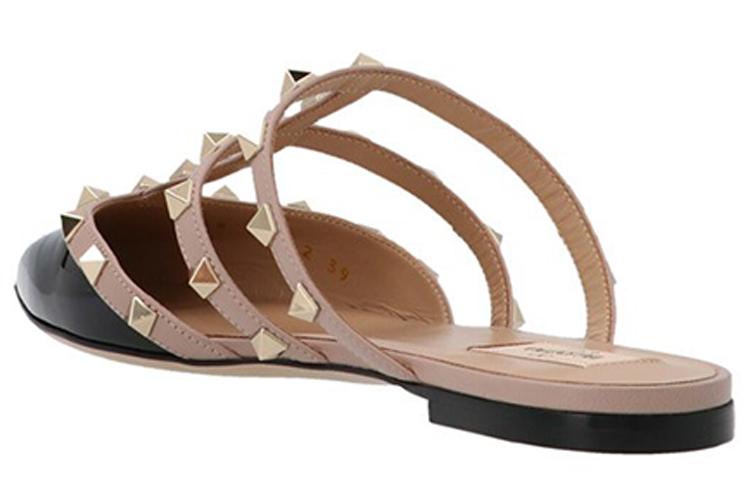 Шлепанцы женские Valentino Garavani Rockstud черные, 36 EU