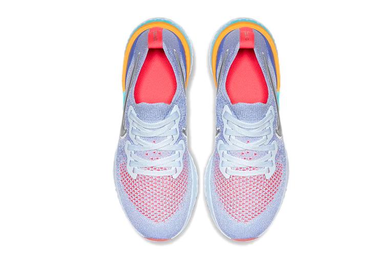 Кроссовки женские Nike Epic React Flyknit 2 GS алюминиевые, 36 EU