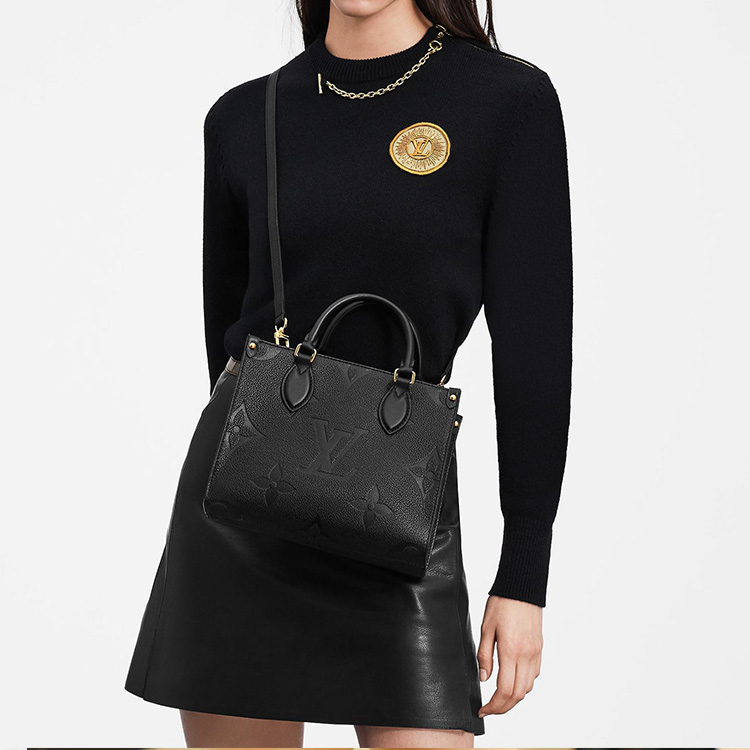 Сумка женская LOUIS VUITTON Onthego Empreinte PM черная