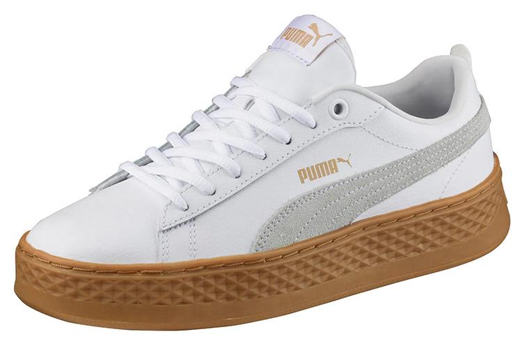 Кеды женские PUMA Suede Platform Leather Sneaker белые, 40 EU