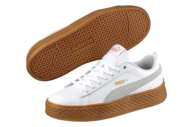 Кеды женские PUMA Suede Platform Leather Sneaker белые, 40 EU